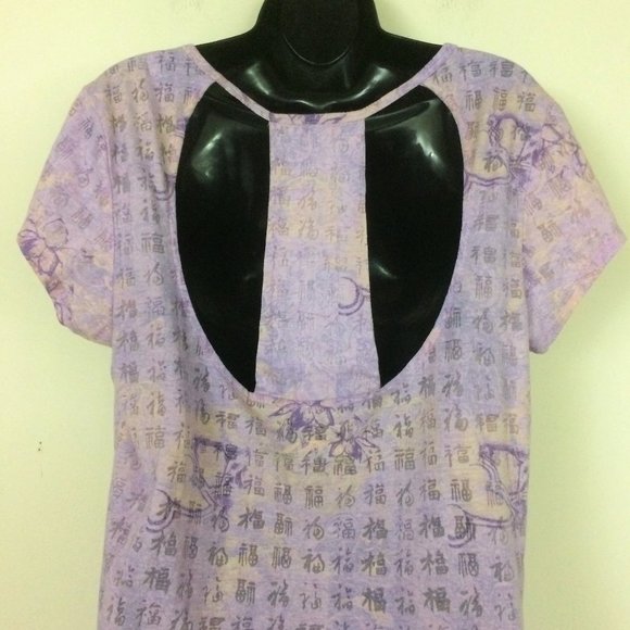NEW Earth Yoga T-Back Lavender Tee XXL - Picture 5 of 7